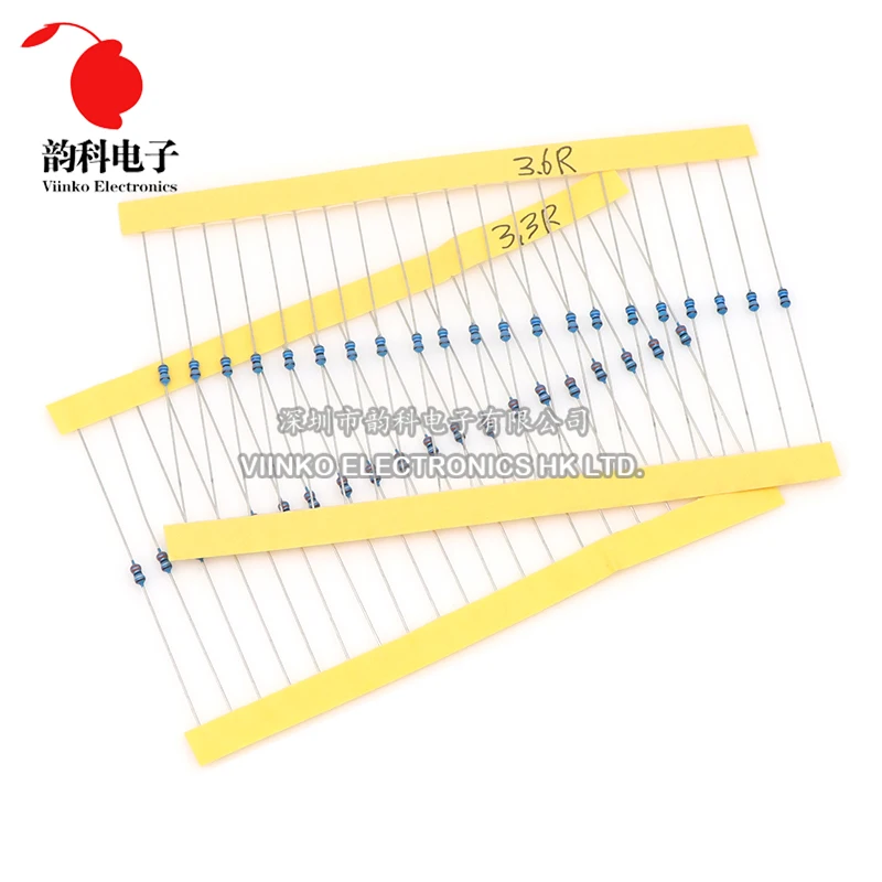 1/4W 1/8W 1/2W 1W 2W 1% Metal Film Resistor Kit 130 Values 0.25W 0.5W Resistance Assortment Assorted Set