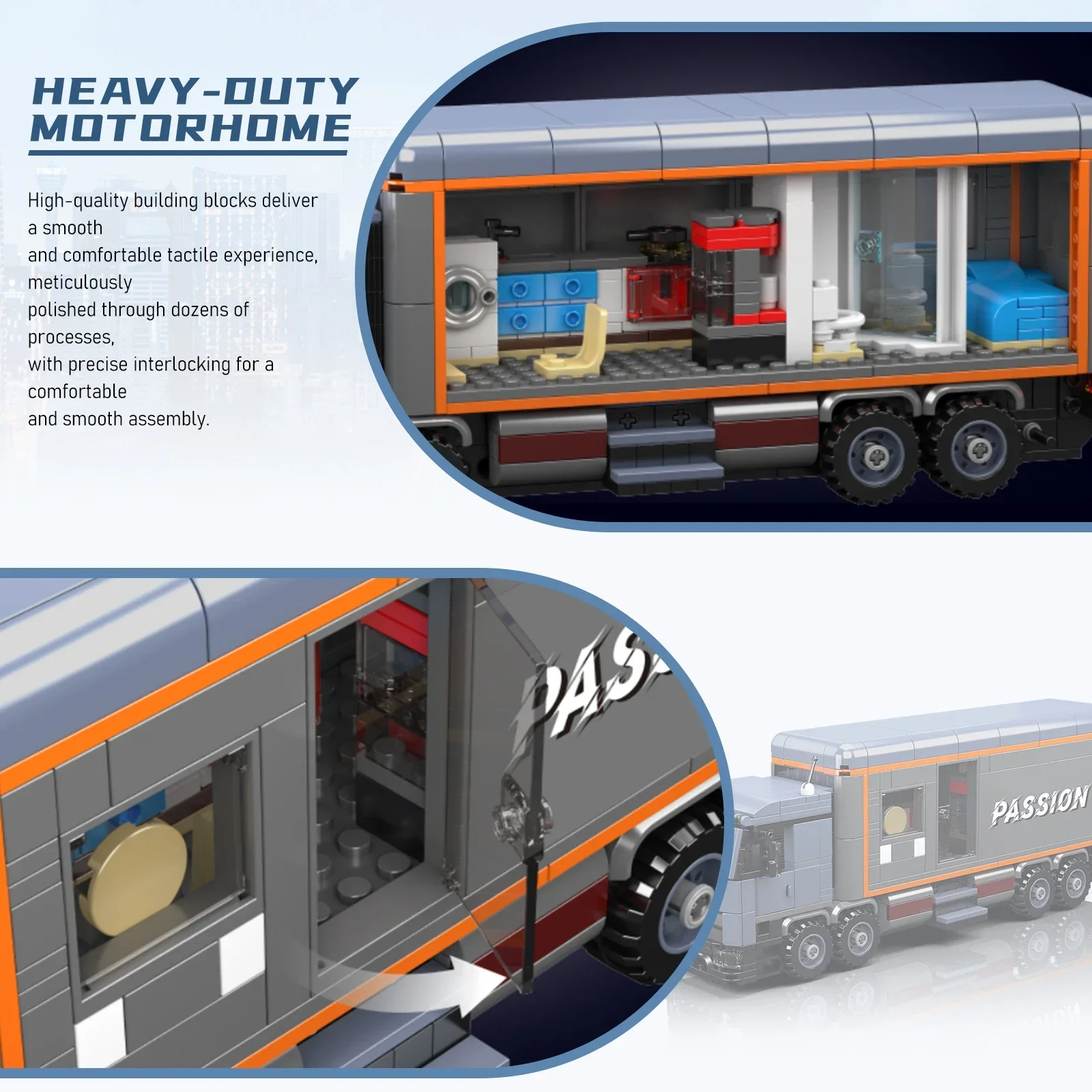 ตัวต่อ Mould King 615 ชิ้น รุ่น 24071 รถบรรทุก RV ชุดตัวต่อบล็อก รุ่นมินิเวิลด์ ซีรีส์ DIY ของเล่นสร้างสรรค์สำหรับเด็ก เป็นของขวัญ
