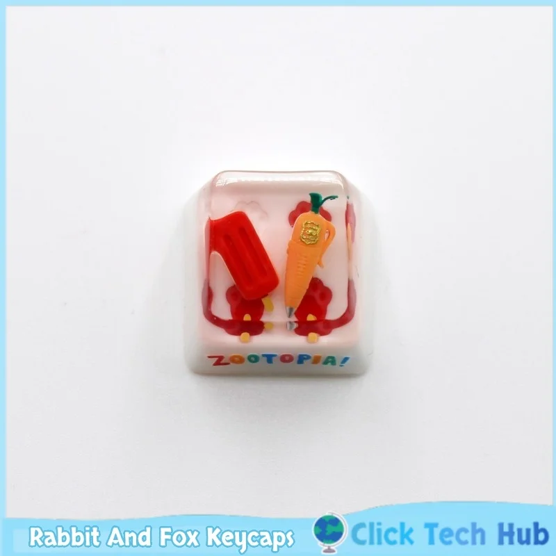 

Rabbit And Fox Keycaps Anime Movie Accessories Resin Keycaps Oem R4 Gift Esc Key Customization Mechanical Keyboard Keycaps