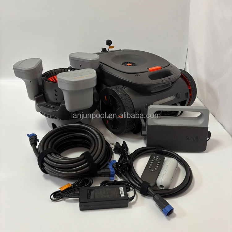 سلسلة تنظيف حمام السباحة، منظف حمام السباحة الأوتوماتيكي اللاسلكي، تحكم قوي في تطبيق إزالة الحطام لتنظيف حمام السباحة العام الكبير #5