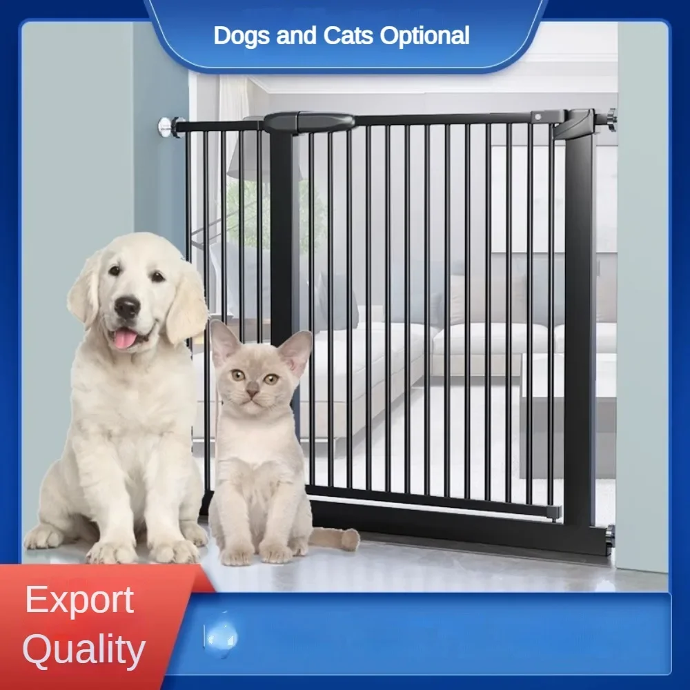 Pet Safety Gate, Retractable, Encrypted Gap, Reinforced Material, Hole-less Installation, Bi-directional Door Opening