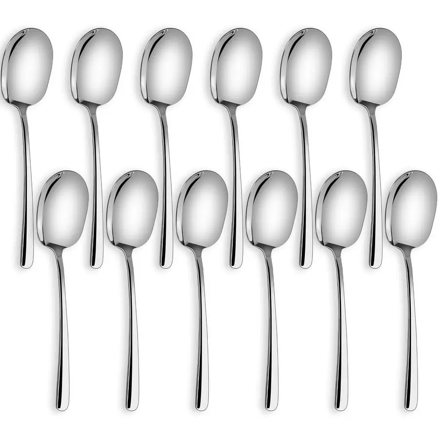 

Extra Large Serving Spoons Set of 12,Foodgrade 18 8 12 Inch Stainless Steel Serving Spoon,Buffet Serving Utensils,Spoons Silverw