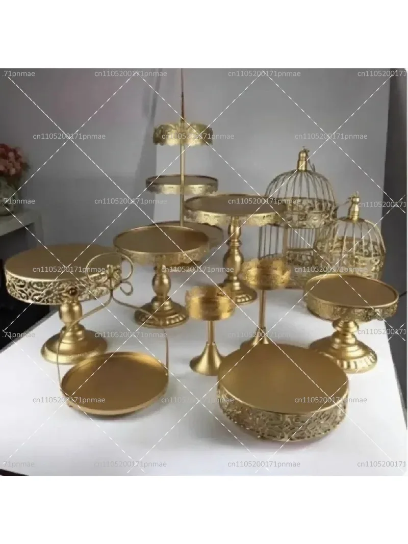 Wrought Iron Dessert Stand Table Decoration Display Shelf Cake Tray Afternoon Tea Dessert Rack Serving Plate