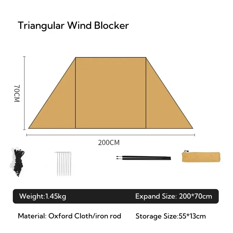 Camping Oxford Cooking Windshield, Foldable Camping Wind Screen, Wind Blocker With Storage Bag for Outdoor Picnic