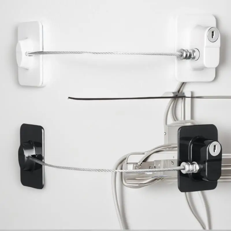 مشبك قفل أمان للأطفال غير مثقوب للأدراج، مشبك حماية لخزانة الغسالة اليدوية