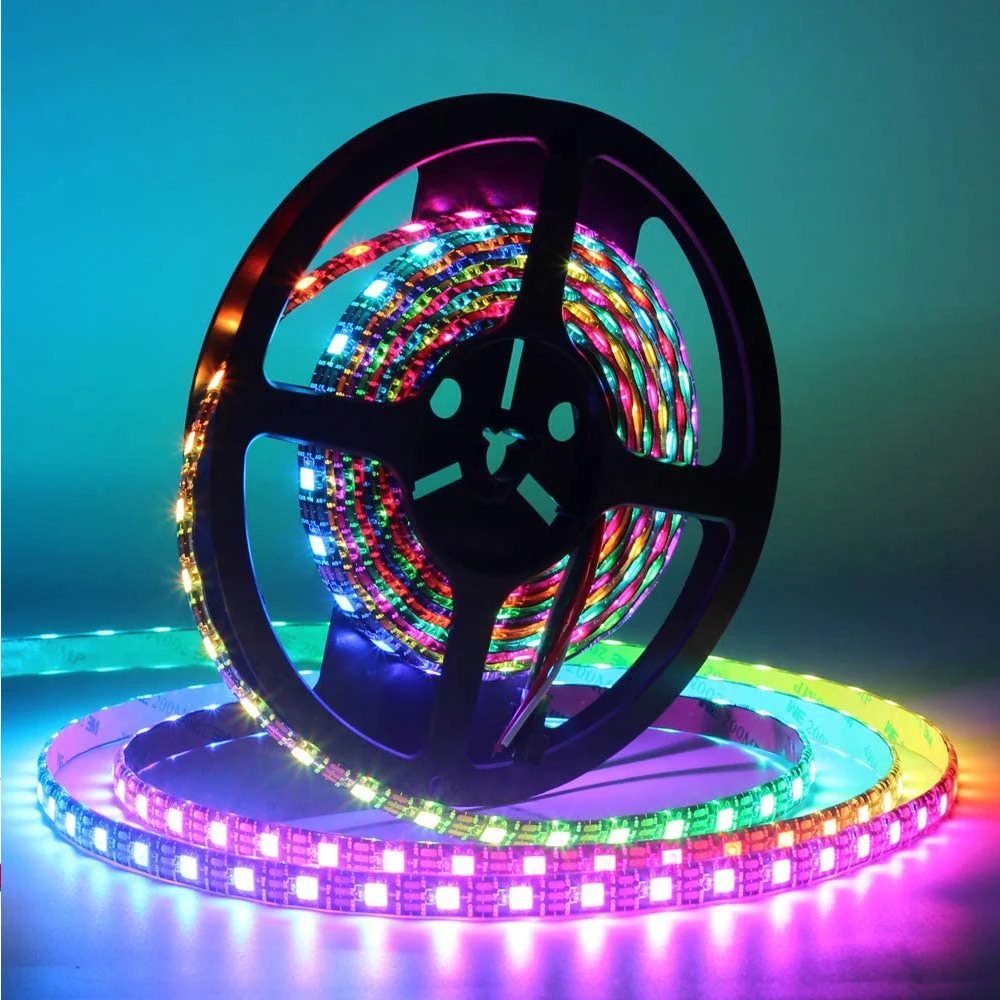 WS2811 IC LED pixel strip light ARGB Full color 5050 Led strip ribbon flexible Addressable Digital LED tape 1 Ic Control 3 1-5M