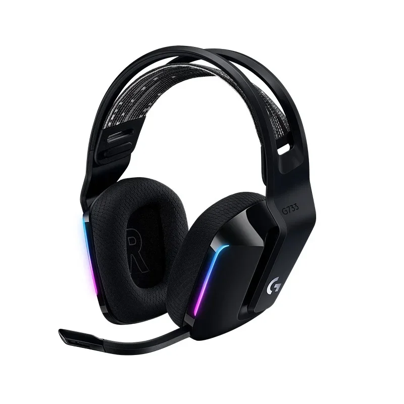 G733 Lightspeed Wireless Gaming Headset with Suspension Headband Lightsync RGB Blue VO CE mic technology