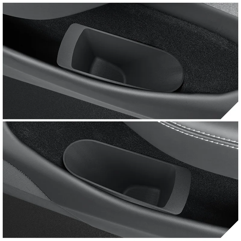 Car Door Storage Box Trash Can For Model 3 Highland Model Y 2023 2024 2025 Car Interior Organizer Container Accessories