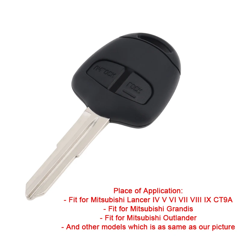 2 / 3 Buttons Car Remote Key Shell Case Fit for Mitsubishi with MIT11 / MIT8 Blade