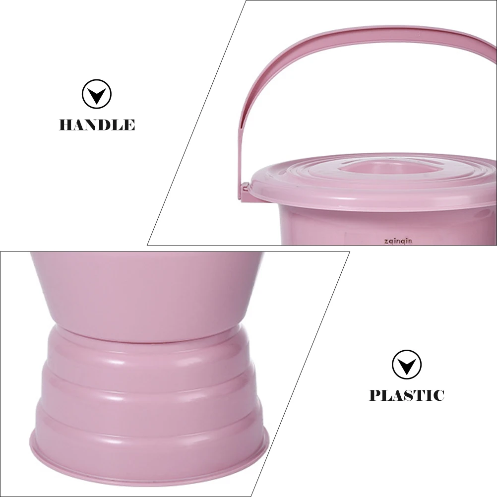 

Thickened Chamber Pot Multi-function Urinal Bed Pan Household Plastic Spittoon with Handle Portable Potty Baby Adult Family Use