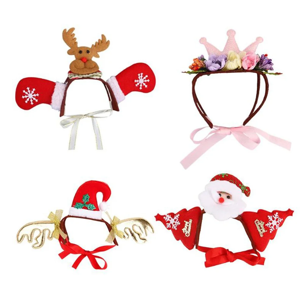 

Christmas Pet Headband Size S Adorable Dog Cat Costume Headwear Holiday Party Outfit Headband for Dogs