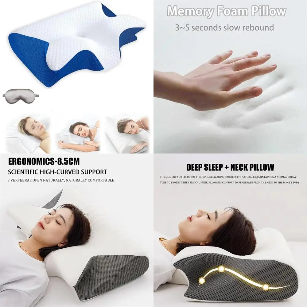 

Эргономичная подушка для шеи из пены с эффектом памяти для облегчения боли в шее и комфорте в обновлении Neckhaven 2025