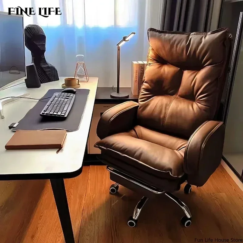 Modern Business Boss Office Chair, Bedroom Office Computer Chair, Sitting Room Comfortable Leisure Chair, Home Furniture