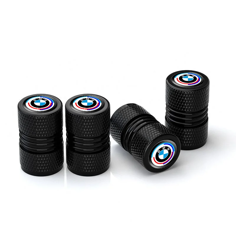 4Pcs Car Wheel Tire Valve Caps Air Stem Covers Accessories For BMW 50th F12 F13 F30 E60 E65 E66 E63 F01 F02 X1 X3 4 5 6 7 Series