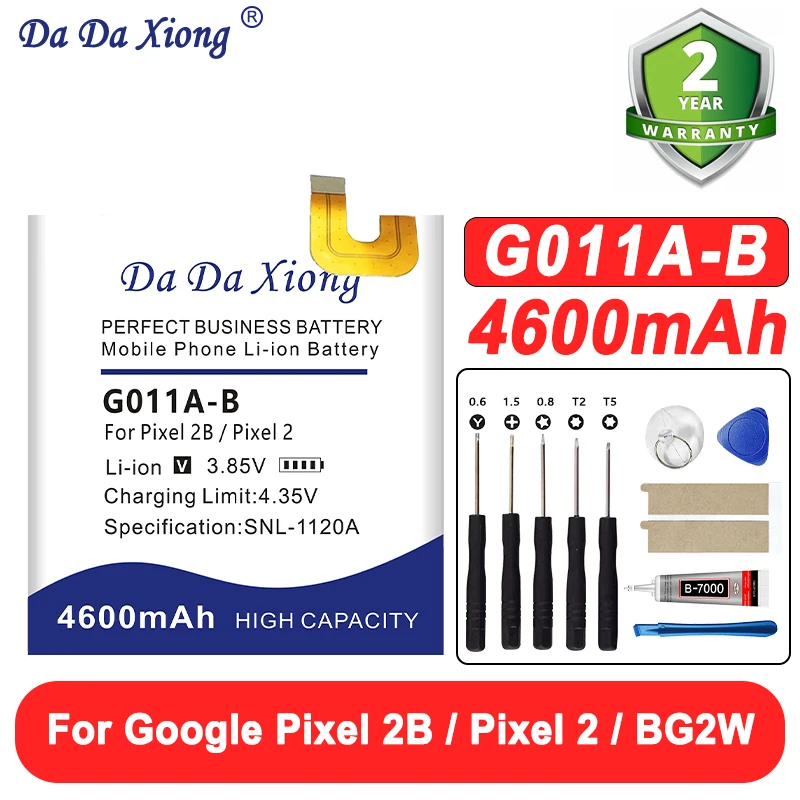 G011A-B BG2W Battery 4600mAh For HTC Google Pixel 2B 2 Muski Mobile Phone Replacement Li-ion Batteries