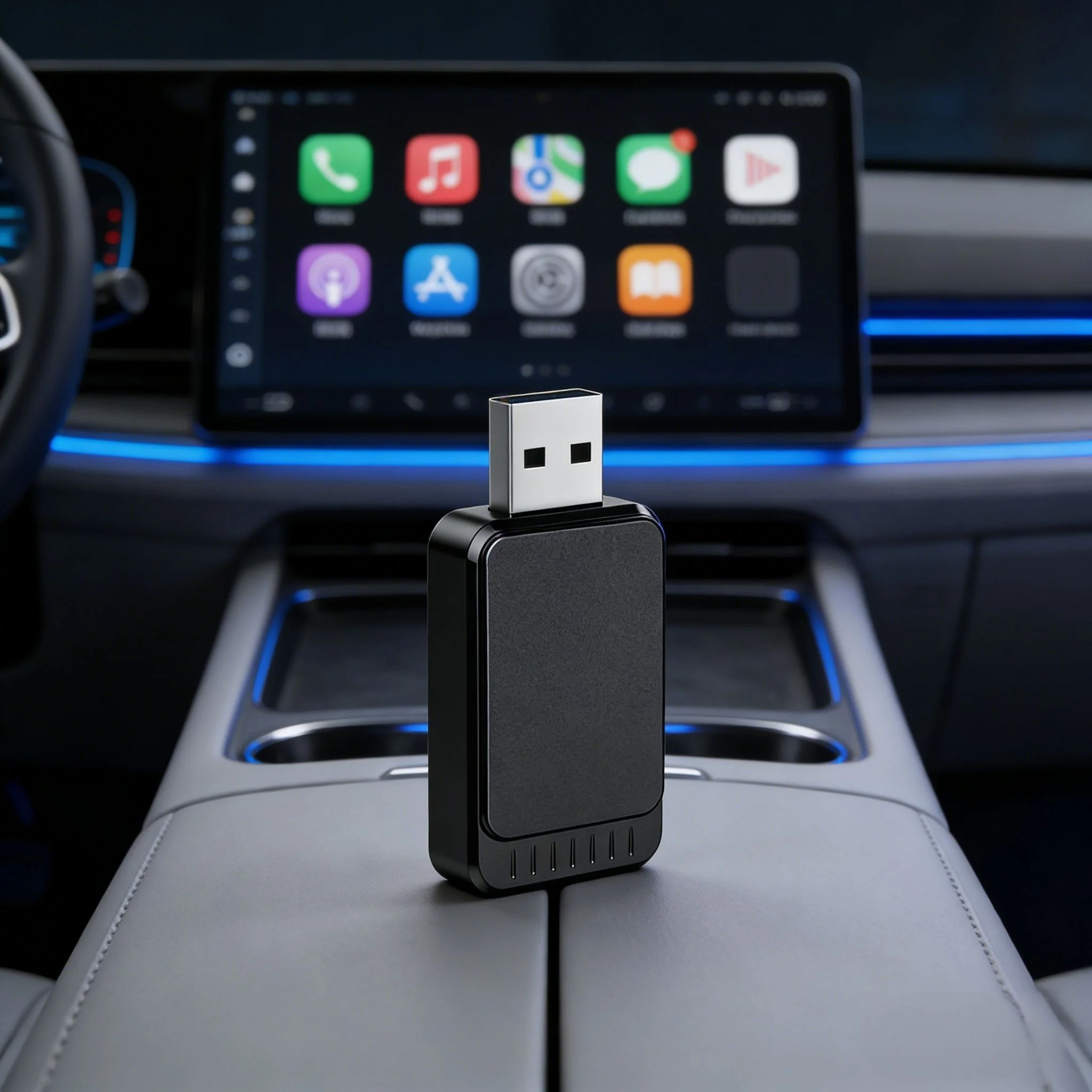 

Wireless Carplay Adapter Android Auto 2in1 Smart Mini BoxConnect For car