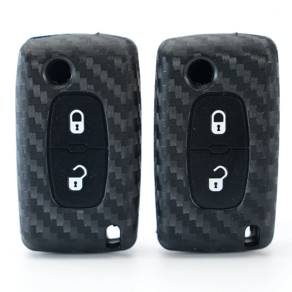 2 3 Button Key Case Cover for Citroen C-Crosser C3 C4 Picasso Berlingo Case for Peugeot Partner Tepee 207 307 308 407 Keychain