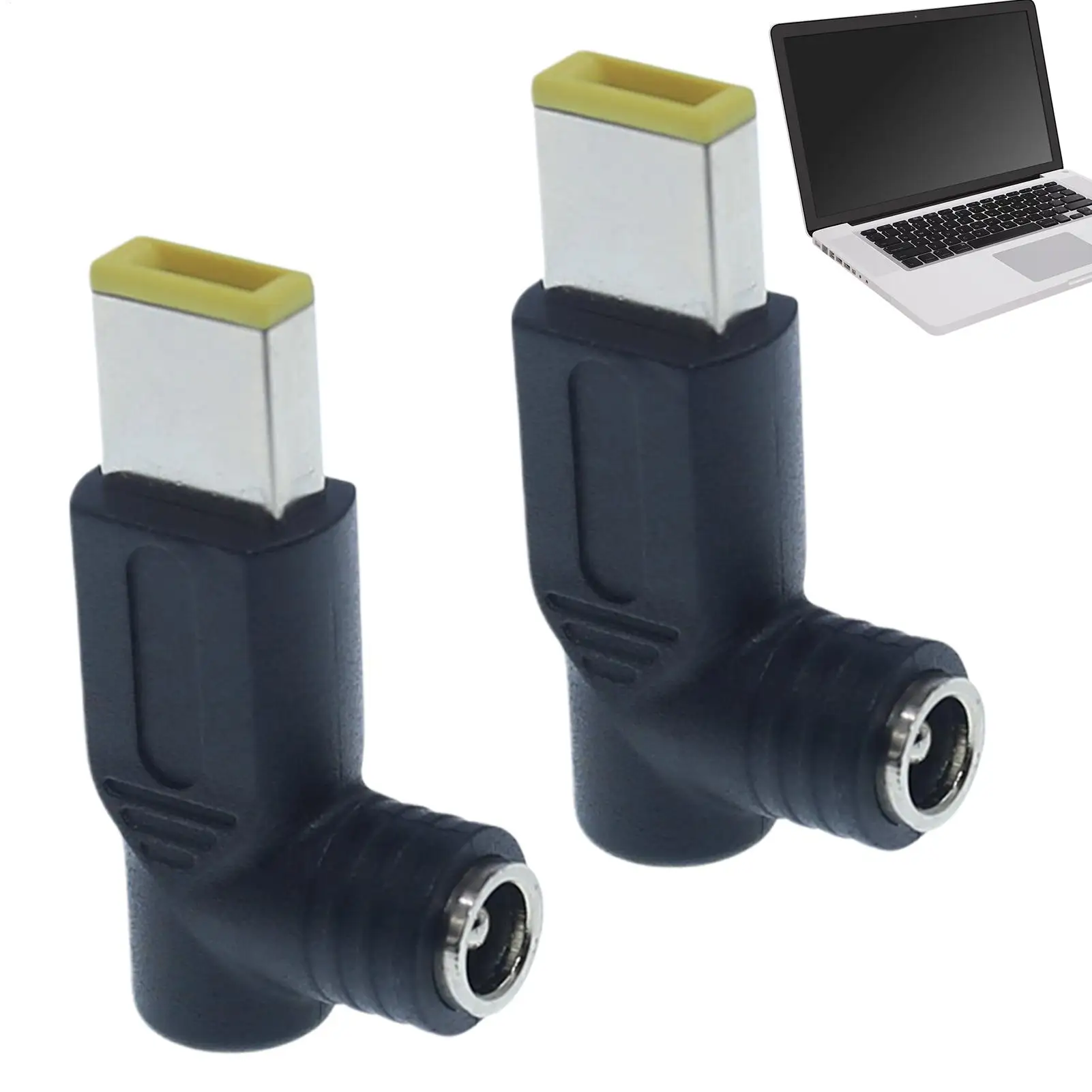 DC11x4.5mm Power Converters 240W Square Male to Female Right-Angle Connector 2-Piece Laptop DC Plug Adapter for PC Computer