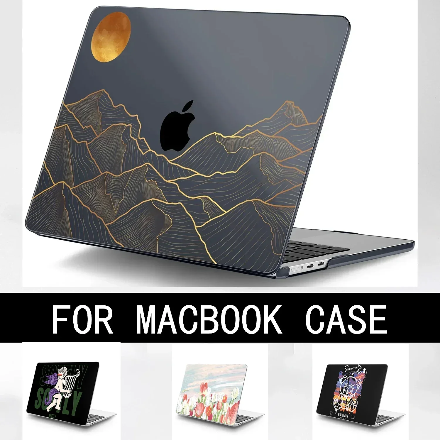 Laptop Case Quicksand Hard Shell For MacBook New Chip M1 Air 13 Pro 13 For Macbook New Pro 14 Pro 16 New Air13.6 M2 Cover Case