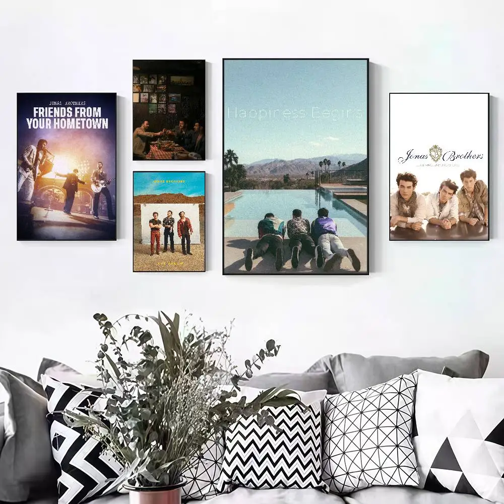 Band J-Jonas B-Brothers Albums Peelable Self-adhesive Poster Stickers Are Suitable For Frameless Wall Decoration In A Room