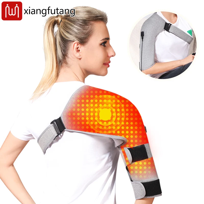 

Red Light Therapy Shoulder Massager Brace-3-Gear Heat & Vibration,Relieves Joint Pain,Aids Recovery,For Fitness Fans & Seniors