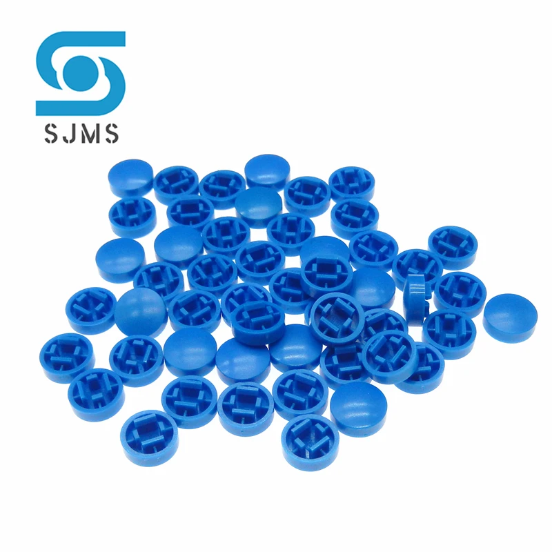 50PCS A25 Round Plastic Push Button Switch Cap 10MM Size 4.8*9.8mm For B3F-4055 12*12*7.3 Tact Tactile Button Switches Caps Hat