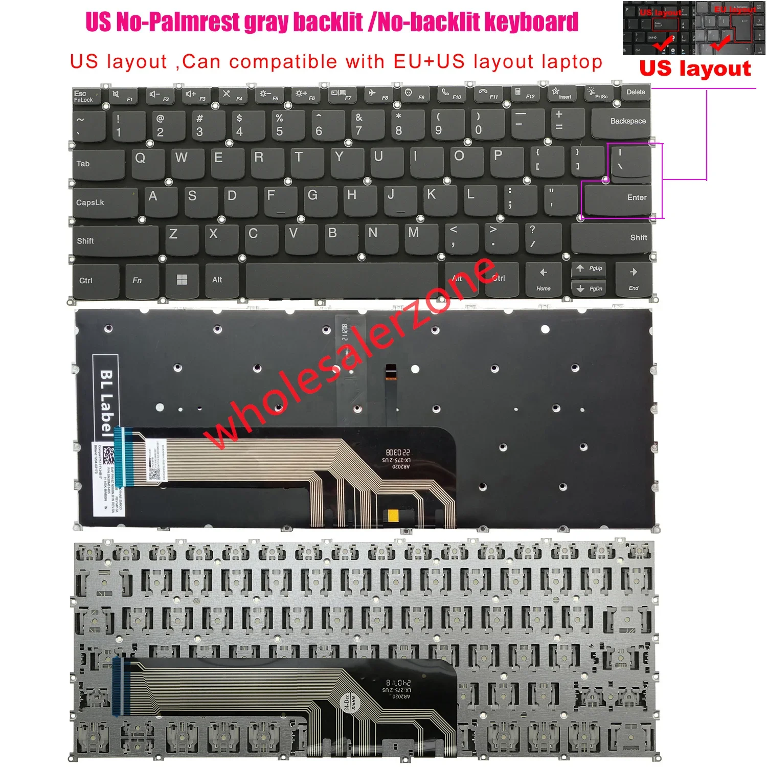 New for Lenovo ThinkBook 14p G2 ACH,ThinkBook S14 G2-ALC,S14 G2-ITL,S14 G2 IJL,S14 G2 IAP series laptop US Keyboard