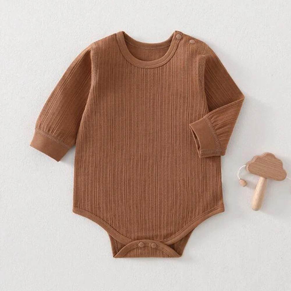 

Baby Boy Bodysuit Long Sleeve Solid Color Cotton Spring Autumn Unisex Newborn Clothes My First Christmas Baby Girl Romper