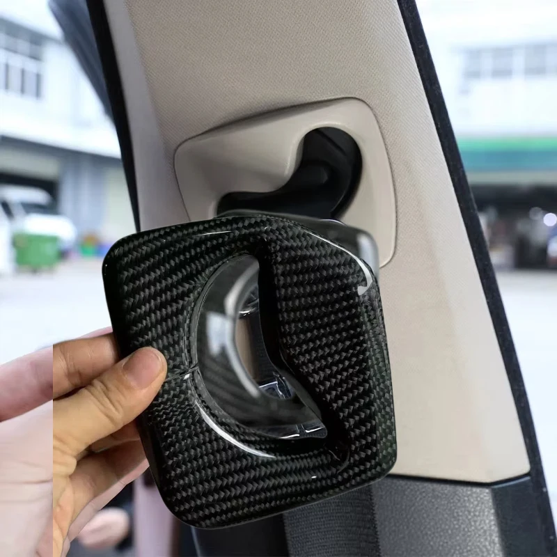 

Real Carbon Fiber Chrome Seat Safety Belt Buckle Decoration Cover Trim Sticker For BMW 1 Series F52 F20 17-20 Pics to confirm