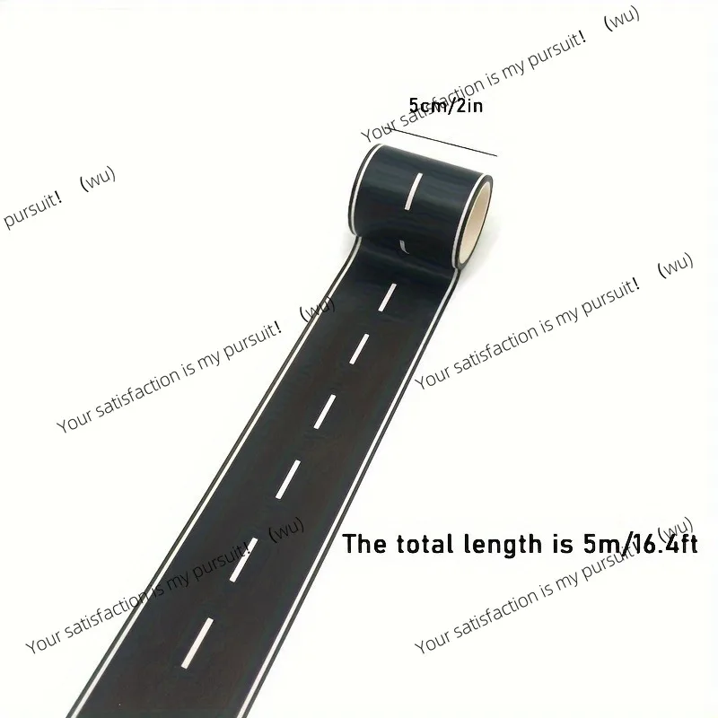 ZOCI-Reusable Cartoon Road Track Stickers Black Road Tape for Party Racing Decor Pre-Pasted Glitter Finish Auto-Themed