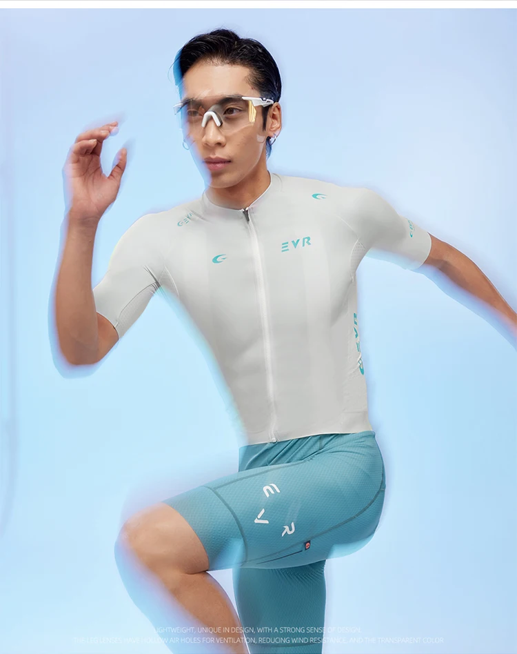 EVR Sommer Herren Radsport-Kurzarmtrikot Outdoor Rennrad-Bekleidung Hochelastisch und Schnelltrocknend Mountainbike-Radtrikot – Detail 22