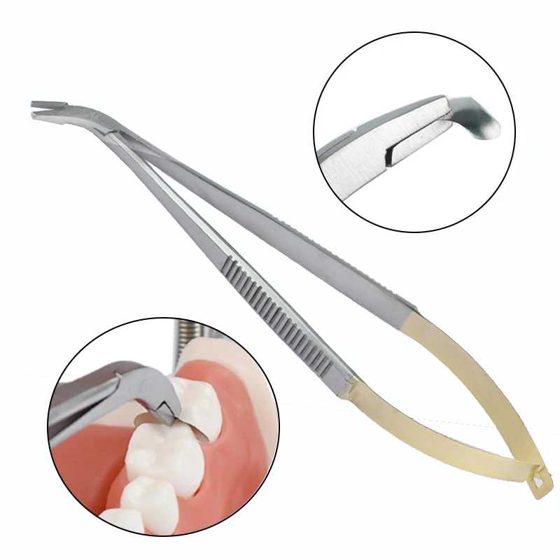 Bandas de matriz Dental, alicates de matriz seccionales contorneadas, sistema de matriz, soporte de anillo, pinzas de aguja de Castroviejo,