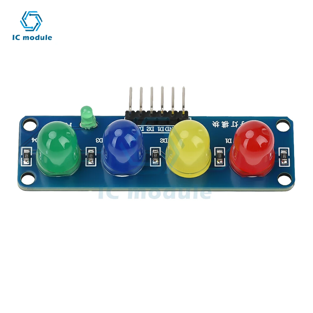 Traffic Light LED Display Module Onboard Red Yellow Green Blue LED for Making Traffic Light System Model