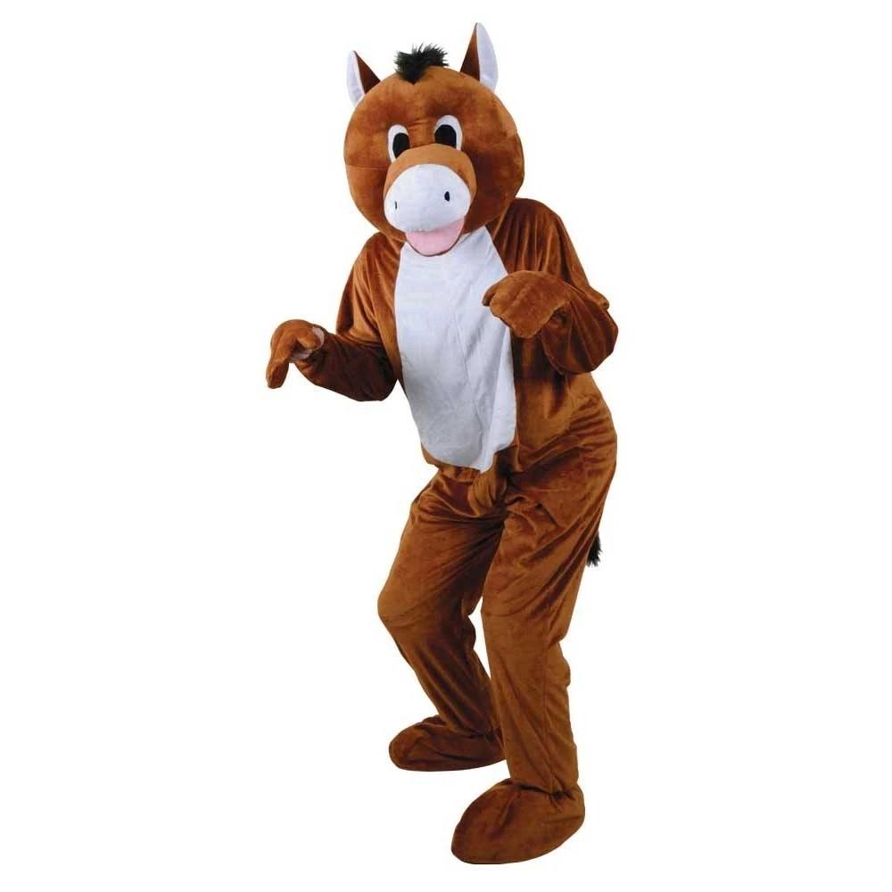 Nuovo adulto vendita calda schiuma cavallo carino Fancy Cartoon mascotte Costume peluche natale Fancy Dress Halloween Mascot Costume