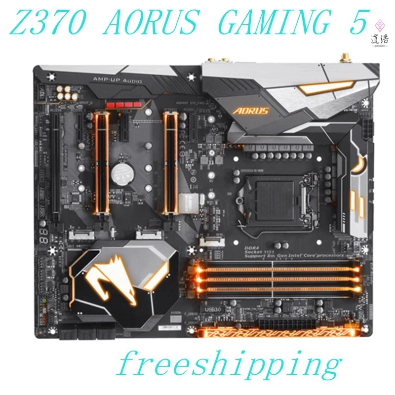 

For Z370 AORUS GAMING 5 Motherboard 64GB HDMI M.2 LGA 1151 DDR4 ATX Z370 Mainboard 100% Tested Fully Work