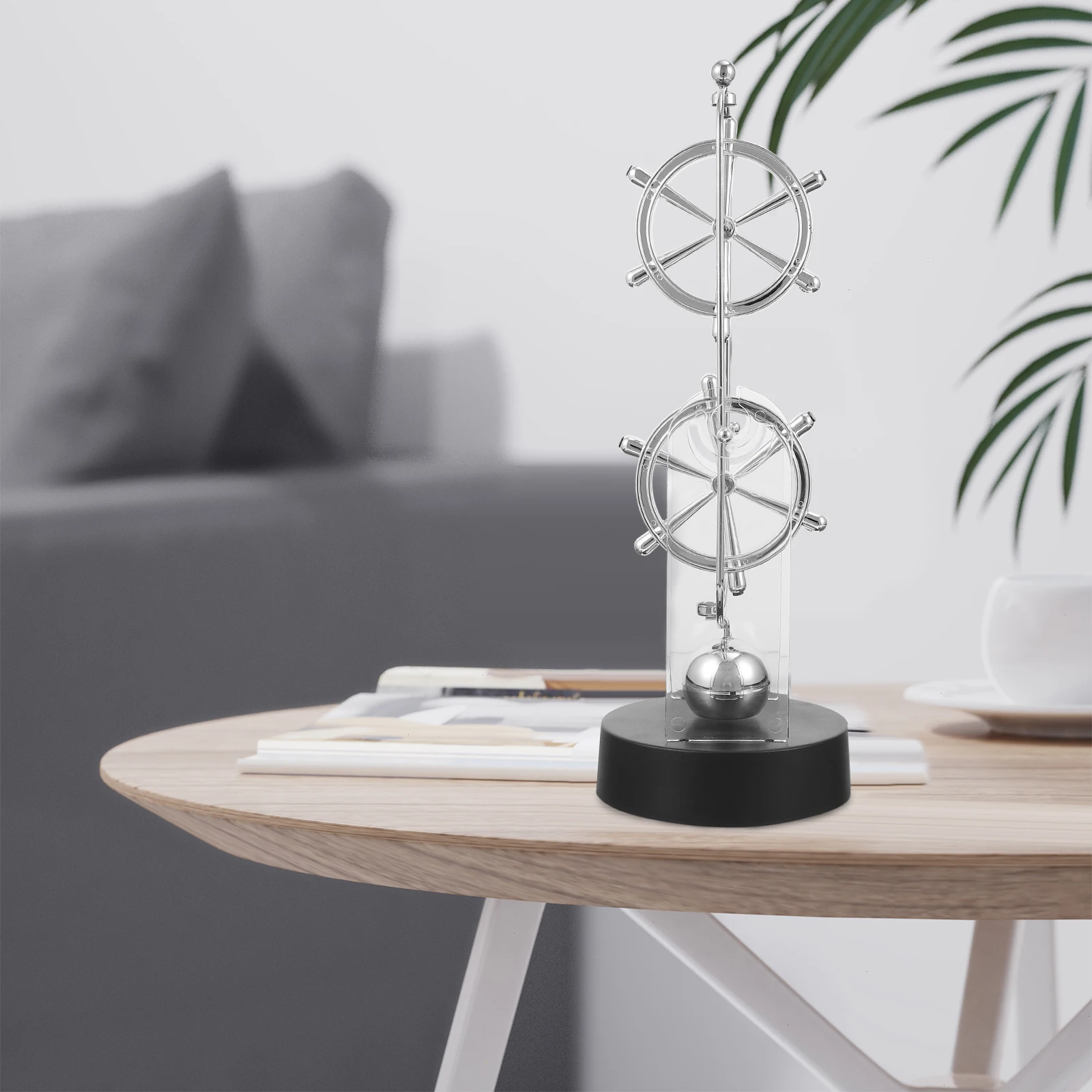 

Desk Decor Astrometer Ornaments Decorations Office Silver Plastic Perpetual Motion Instrument
