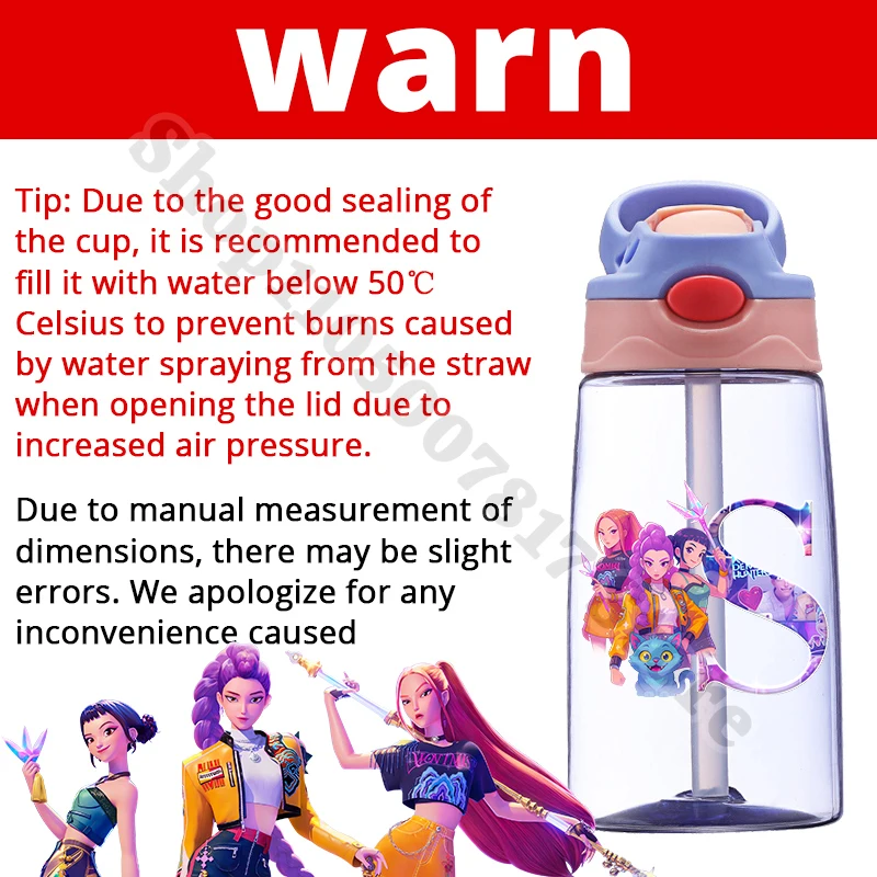 ขวดน้ำเด็ก KPop Demon Hunters ลายการ์ตูนอนิเมะน่ารัก พกพาสะดวก สำหรับเด็กผู้หญิง ใส่เครื่องดื่มเย็น น้ำผลไม้