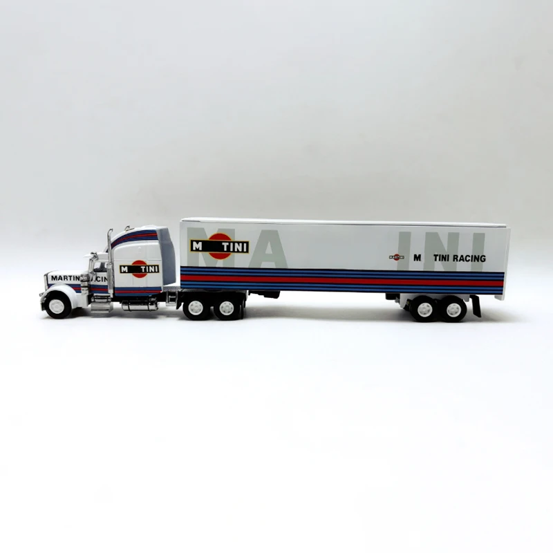 Trabajo fino Diecast escala 1:64 Peterbilt semiautomón aleación simulación ingeniería camión modelo colección decoración regalo espectáculo