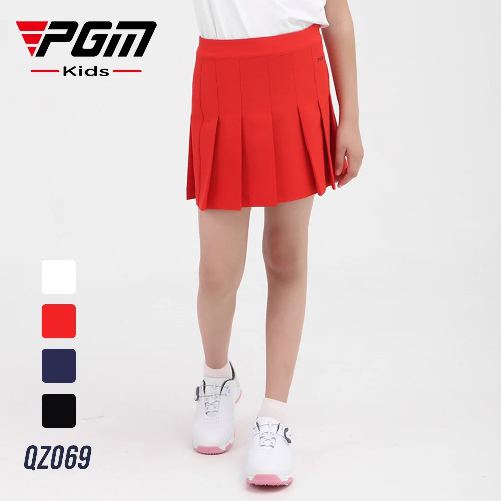 

PGM Golf Clothing Girls Sports Skirts Spring and Summer Golf Skirts Breathable A-Line Skirts