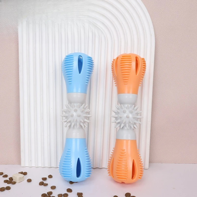 

Dog Toothbrush Toy Dumbbell Puppy Toothbrush Toy Interactive Rubber Chew Toys For Dogs Tough Dog Toothbrush Stick For Play And
