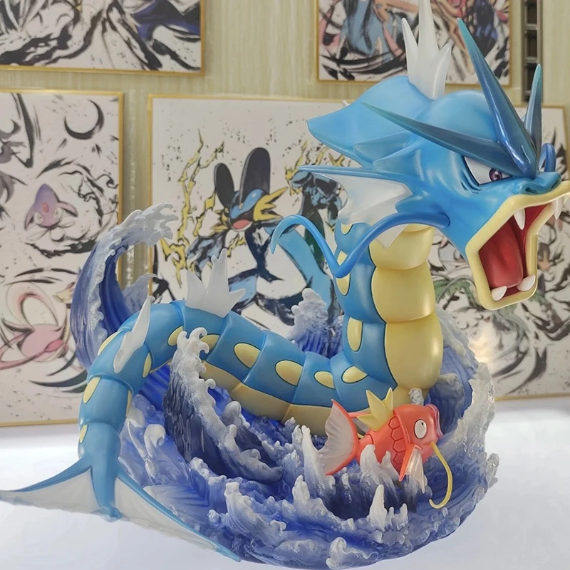 18cm Hot Anime Gyarados Figures Gyarados Magikarp  Action Figures PVC Digimon Model Collection Statue Boys Toy Christmas Gifts