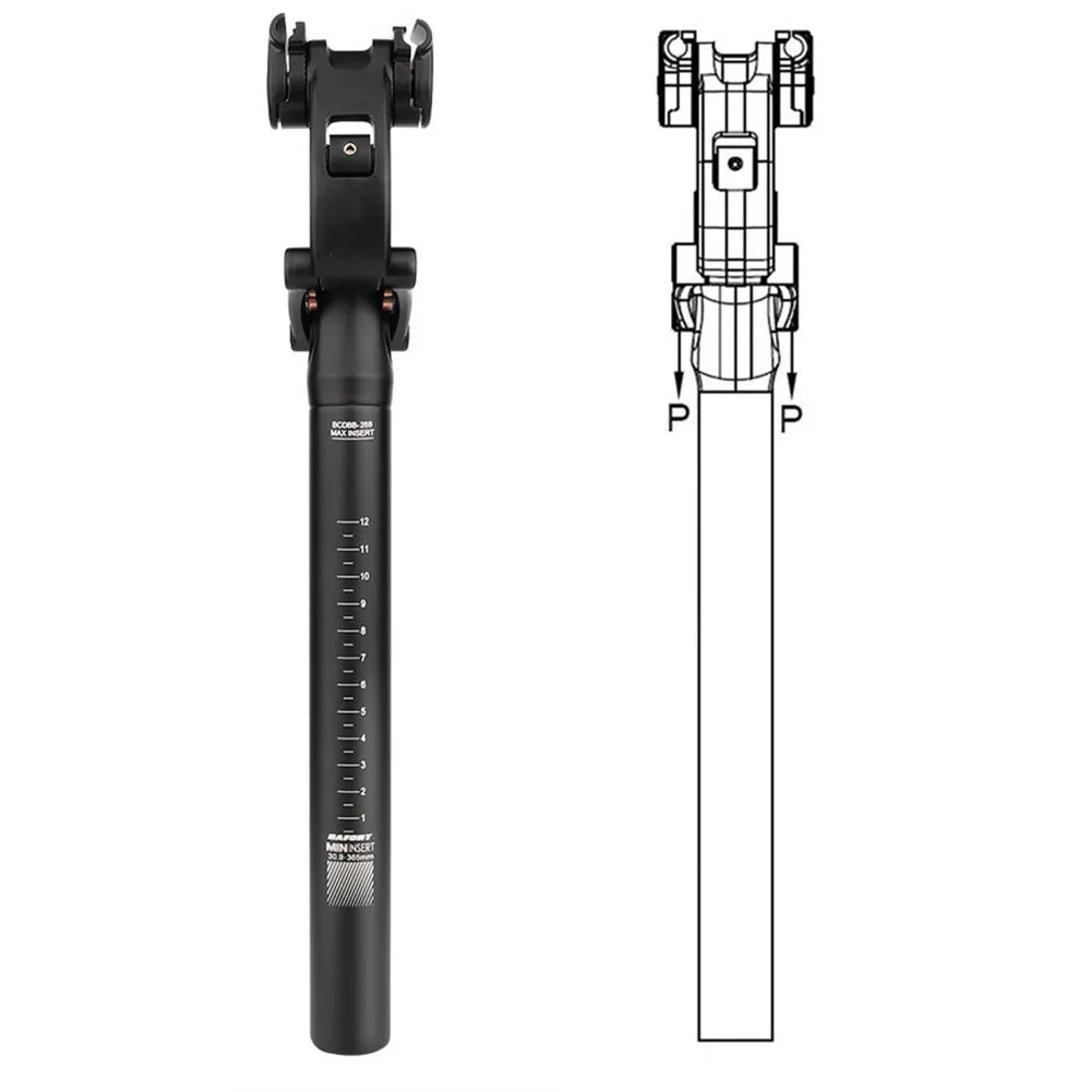 

Подседельный штырь для горного велосипеда с подвеской, мягкие и жесткие варианты регулировки для максимального комфорта, 50 мм, вертикальный + 25 мм, горизонтальный