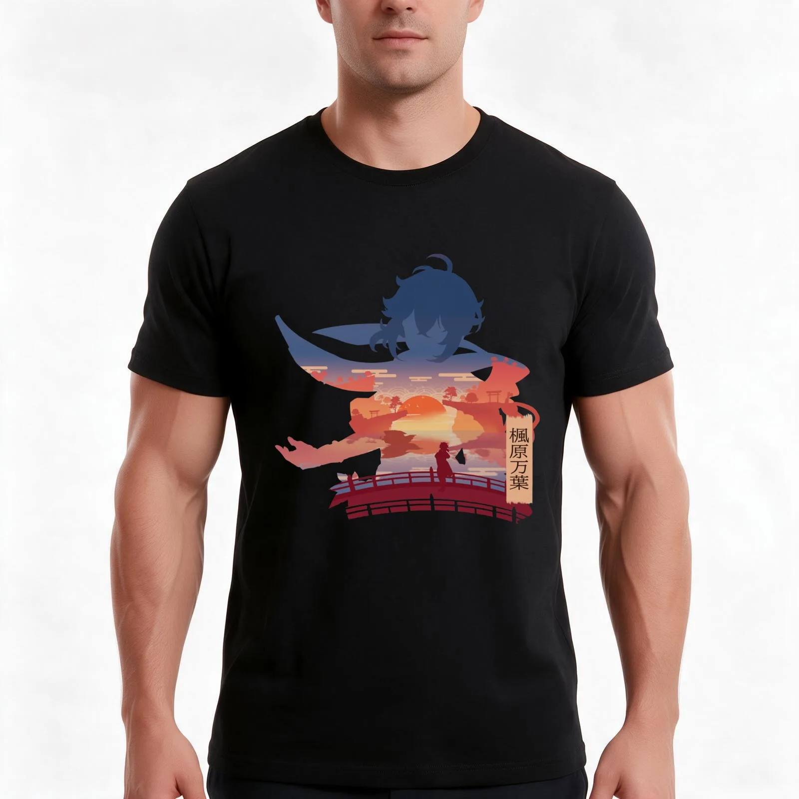 Kaedehara Kazuha Vision T-Shirt Summer Casual Cotton Tee Oversized Streetwear Tops Vintage Graphic Print Unisex Men Women