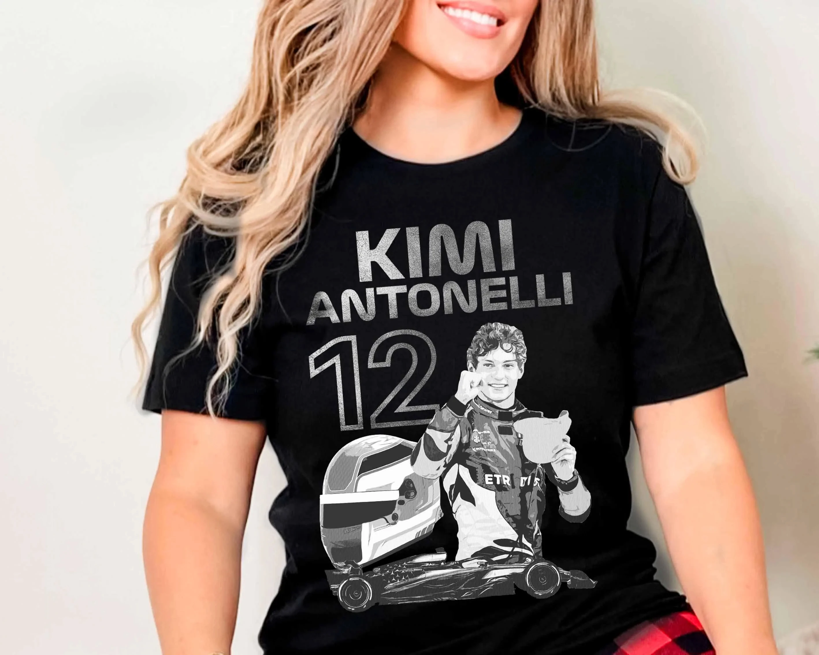 2026 Kimi Antonelli F1 Retro Pure Cotton T-shirt: Racing Driver Vintage Style Fan Gift Champion Surrounding Comfortable Quality