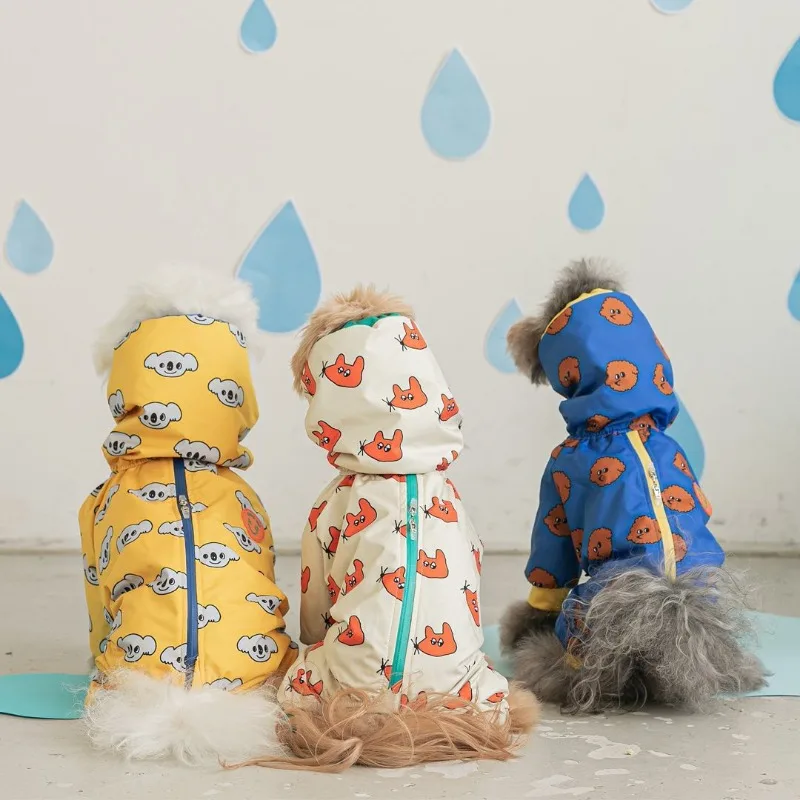 Dog Raincoat Waterproof Chihuahua All-inclusive Raincoat Harness Small Dog Waterproof Dog Puppy Clothes Small Dog Raincoat