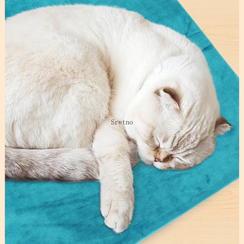 وسادة تدفئة للحيوانات الأليفة من SRETNO، مقاومة للماء، بطانية كهربائية مقاومة للخدش/العض للكلاب والقطط، سجادات تسخين ثابتة لدرجة الحرارة #4