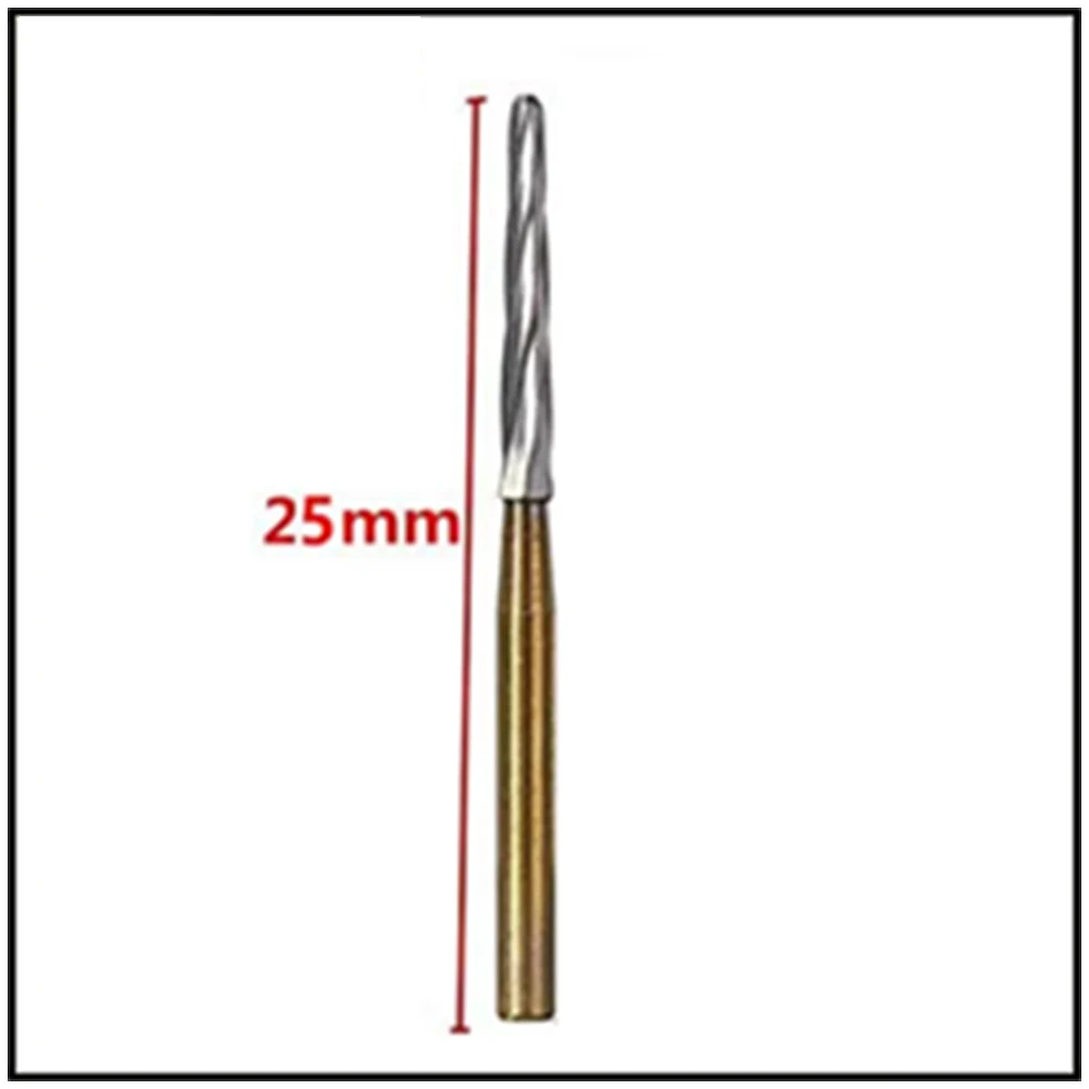 Broca dentária de carboneto de tungstênio, brocas de aço de tungstênio para peça de mão de alta velocidade fg 25/28mmfree com 10 peças