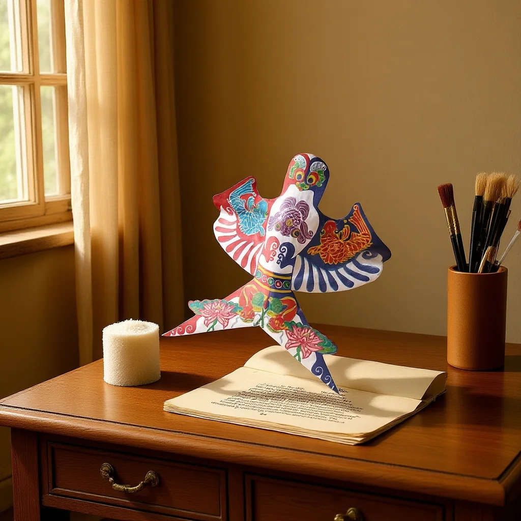 Chinese Decorative Kite Compact Traditional Pattern Kite Paper Kite Lightweight For Engagement Event Home Decoration Tea