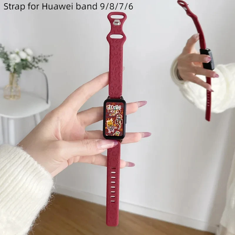 

Силиконовый ремешок для Huawei band 9, спортивный ремешок для Huawei band 8/7/6, Смарт-часы, браслет Correa для женщин и мужчин, браслет