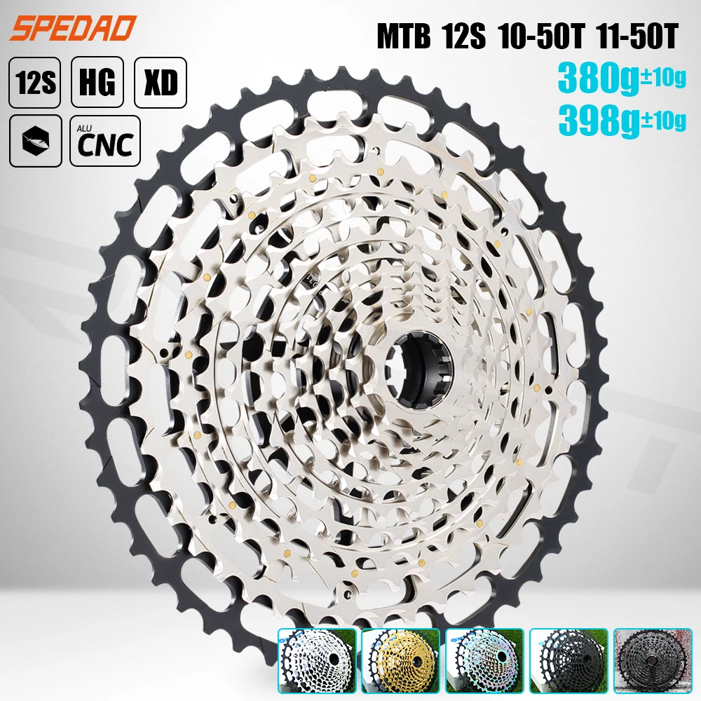 Spedao MTB 12 Speed Cassette 10-50T 11-50T Moutain BikeCassette SuperLight Full CNC XD HG 12 Speed Flywheels MTB Bike Parts
